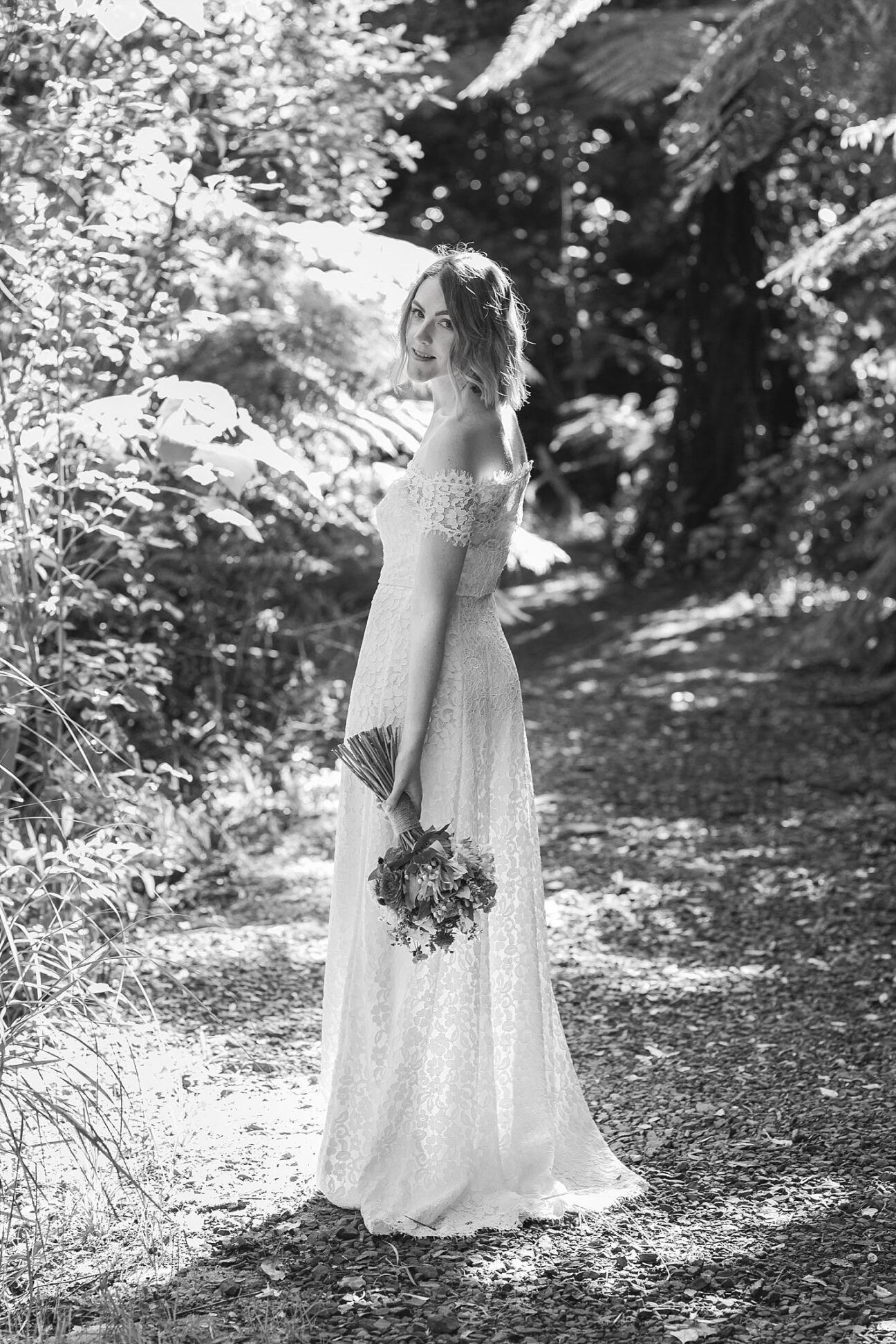 Boho lace bride