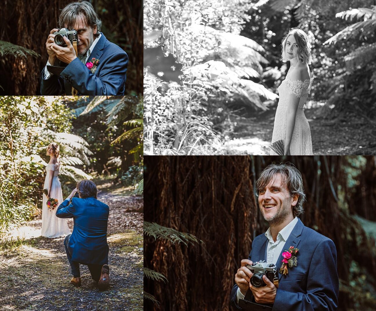 Groom taking photos