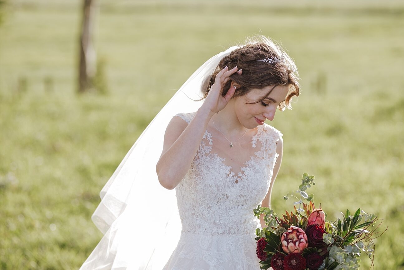 relaxed bridal veil