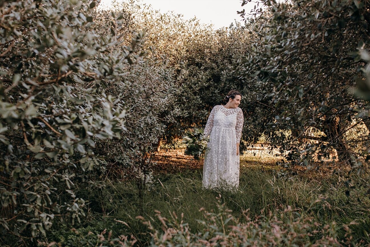 Boho lace country vintage wedding dress