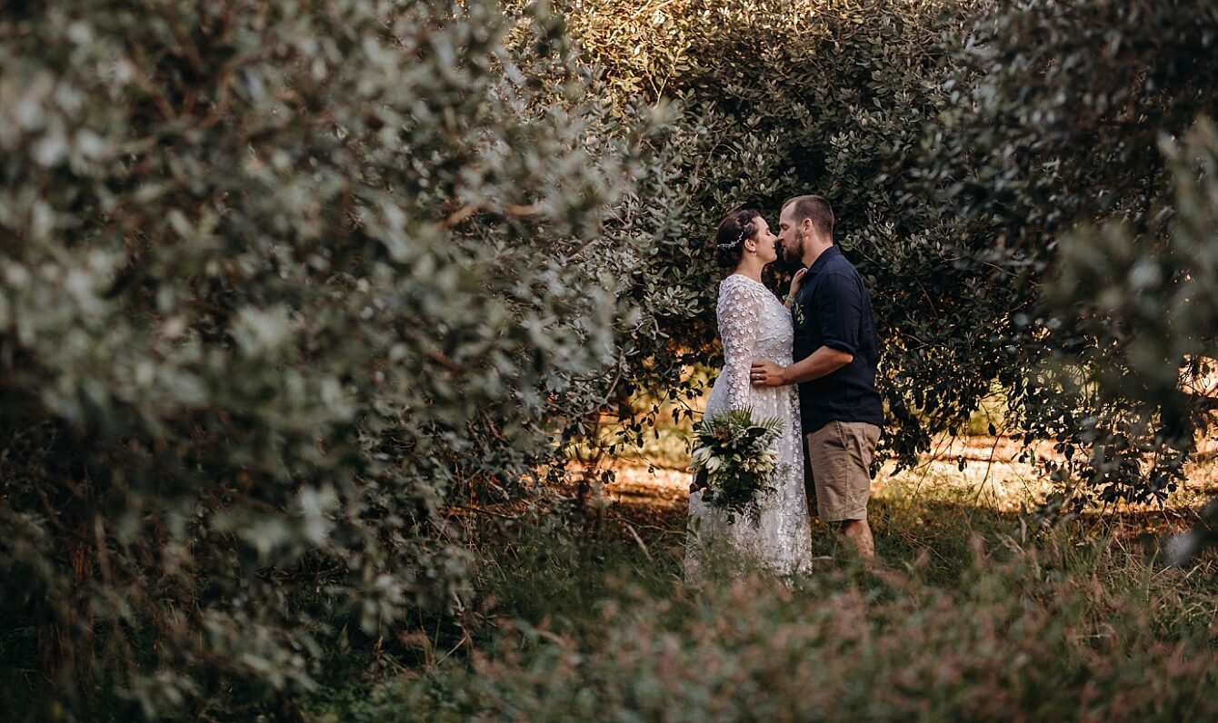 Country wedding in the orchard