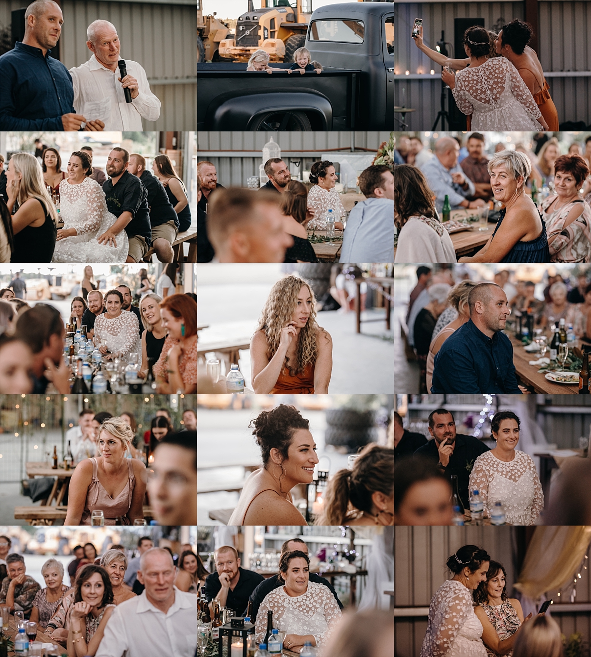 Candid natural moments of guests back yard wedding Tauranga
