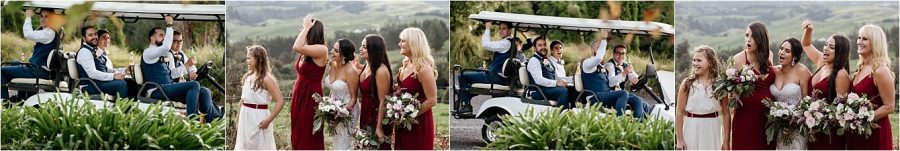Wedding gold cart transportation