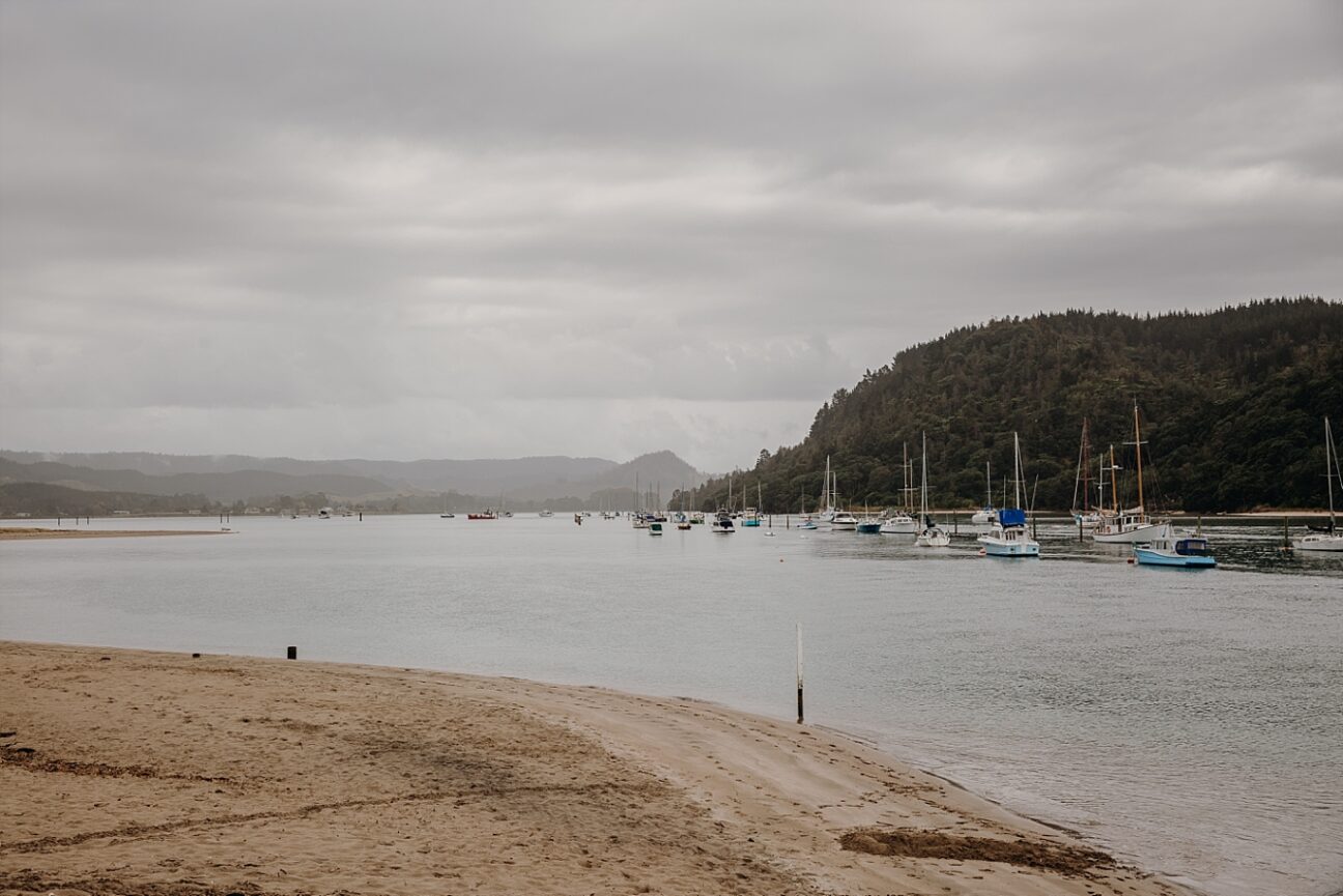 Whangamata bar on a rainy day