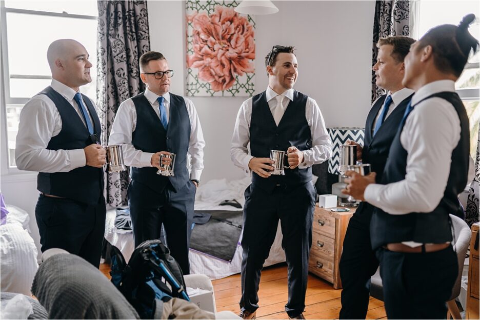 Groom with groomsmen