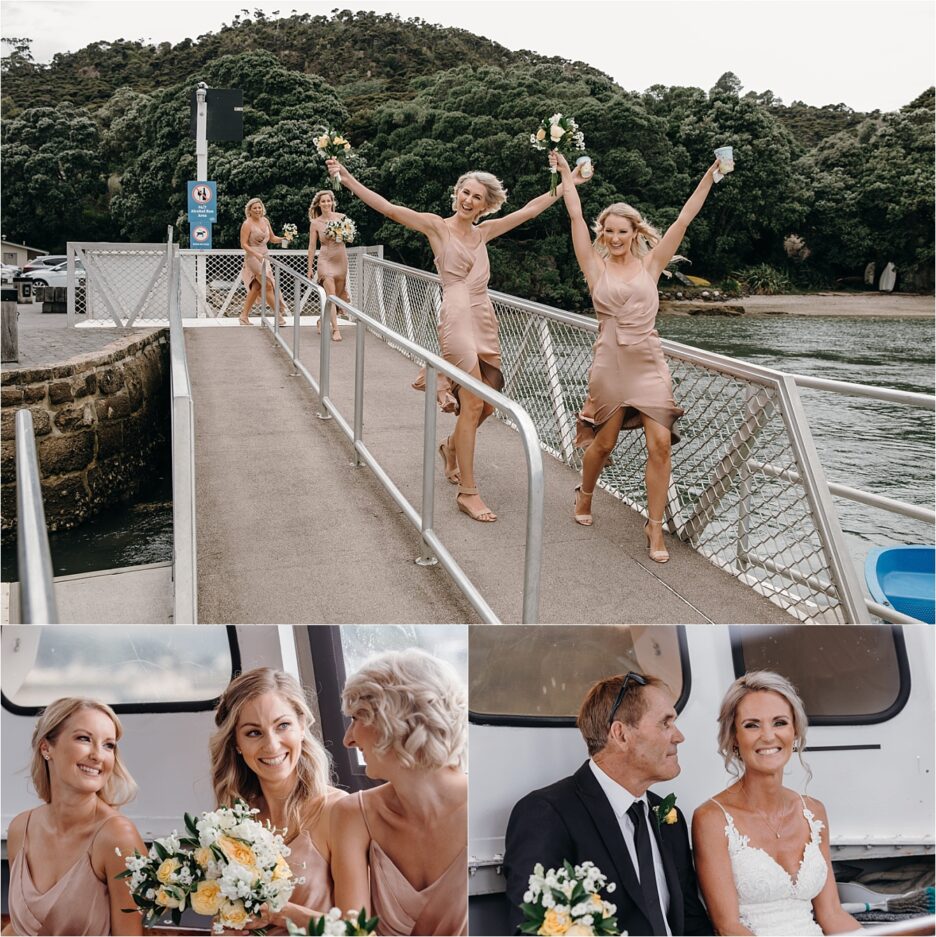 Ferry Ride from Cooks Beach for wedding