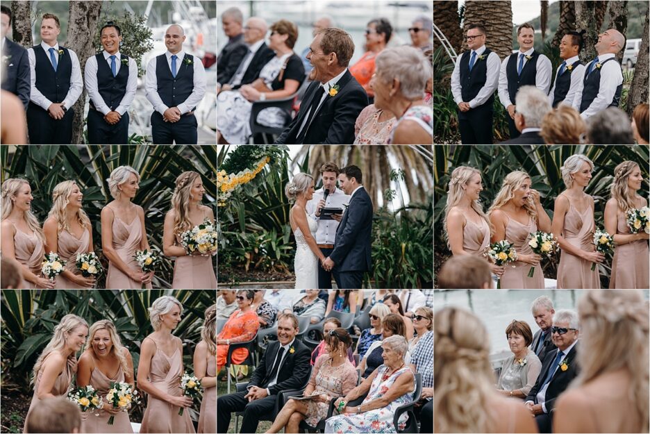 Coromandel wedding ceremony at Salt bar Whitianga