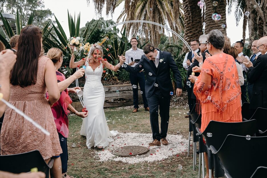 Aisle Walk Salt Bar Coromandel Wedding