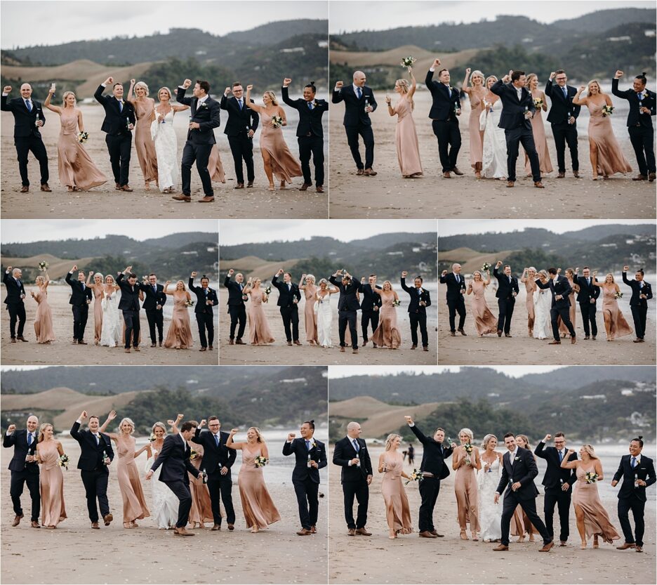 Wedding party Buffalo Beach dancing