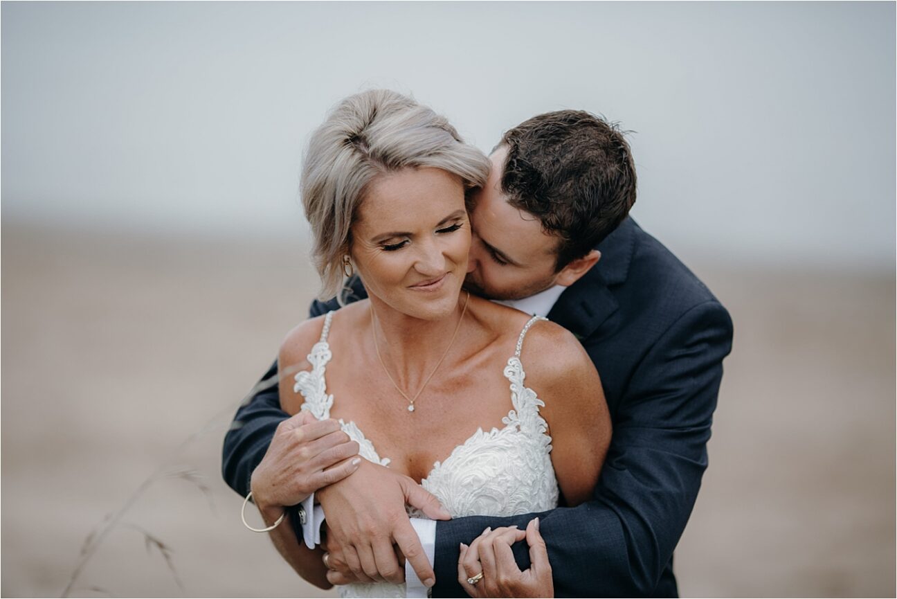 Natural intimate moments wedding couple