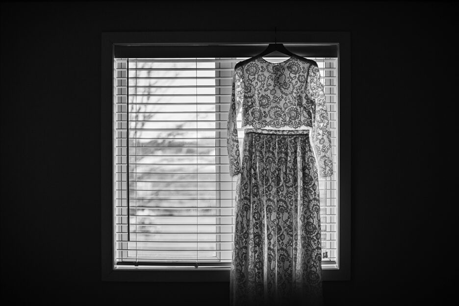 Vintage lace bridal dress