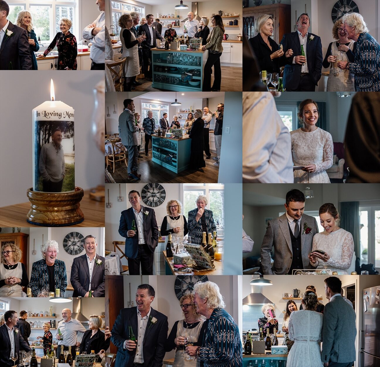 Wedding guest mingling