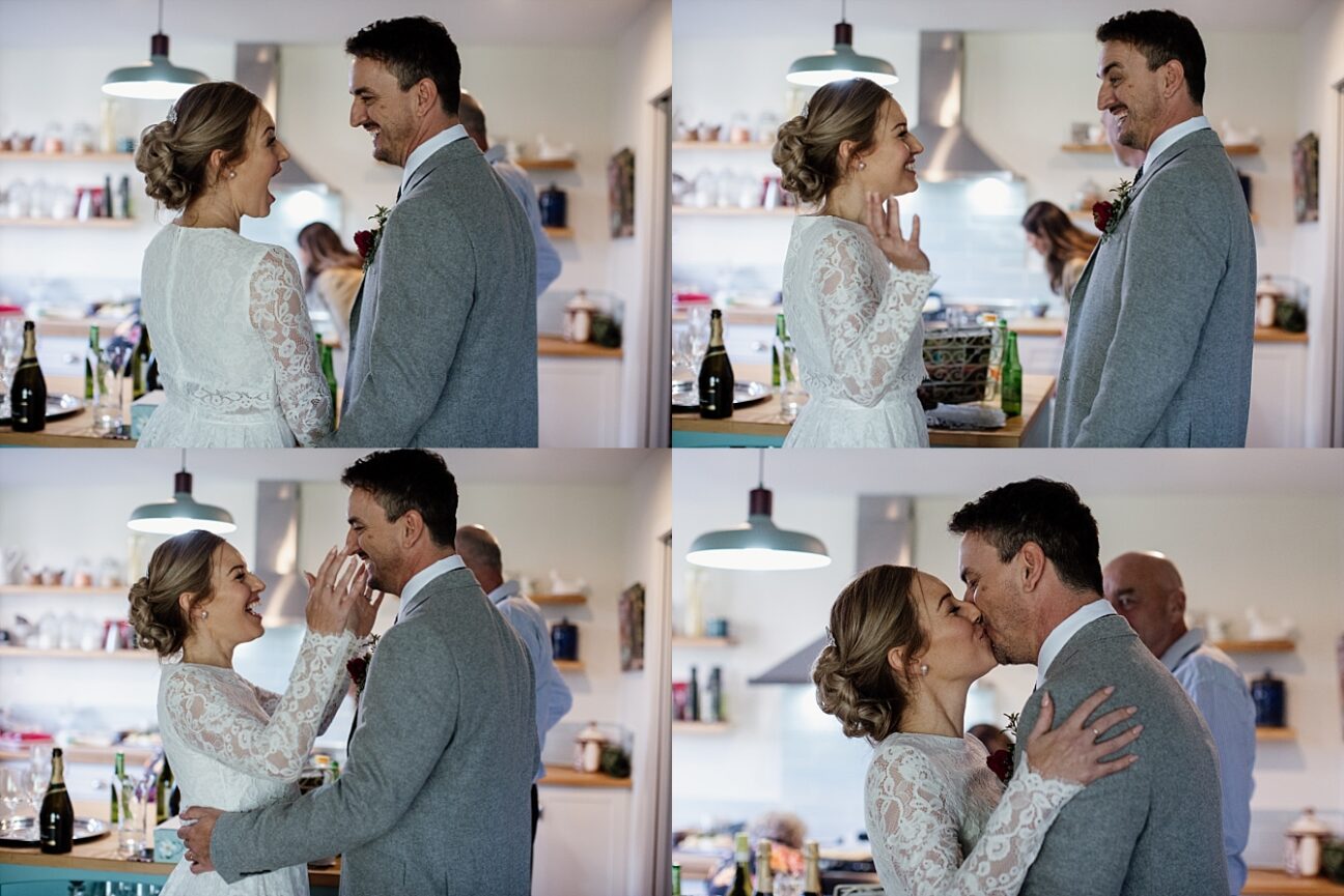 Fun candid moment elopement