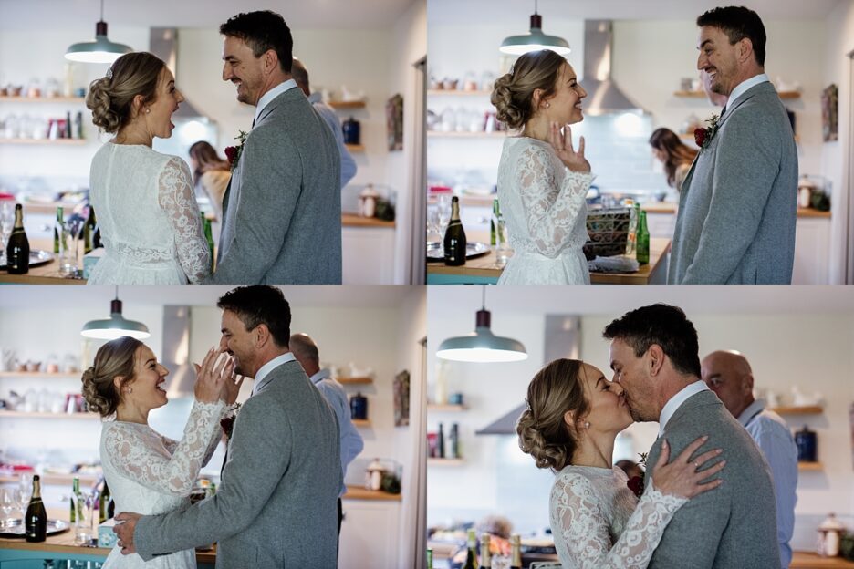 Fun candid moment elopement