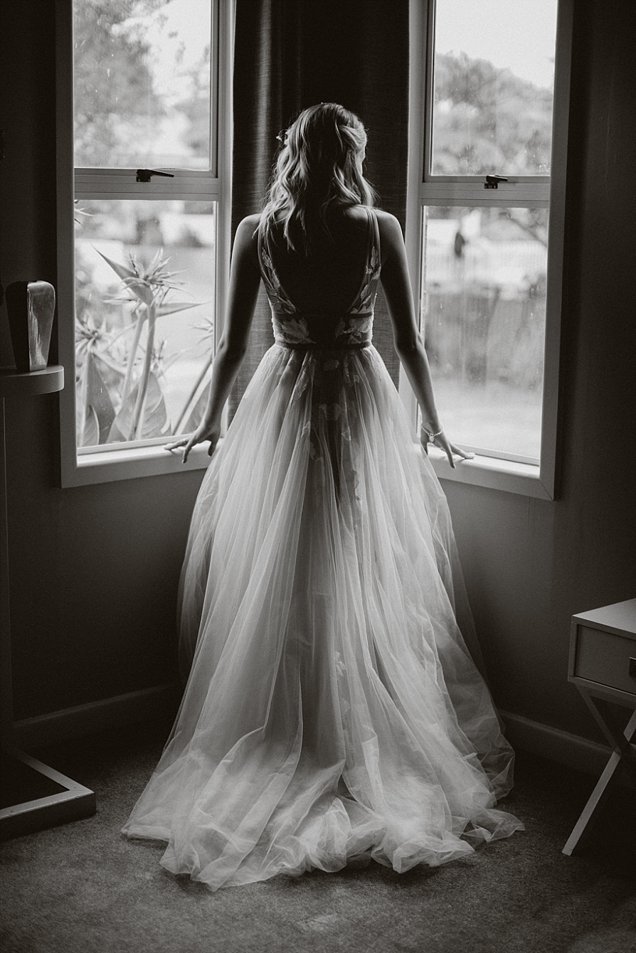 Black and white bride