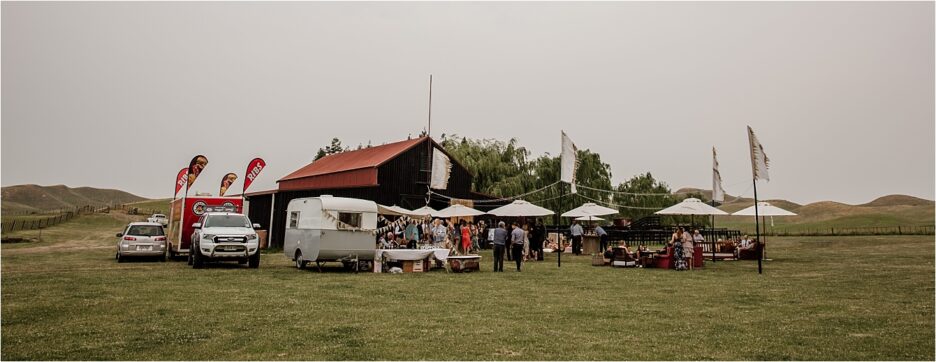 Food trucks at farm wedding Hawkes Bay