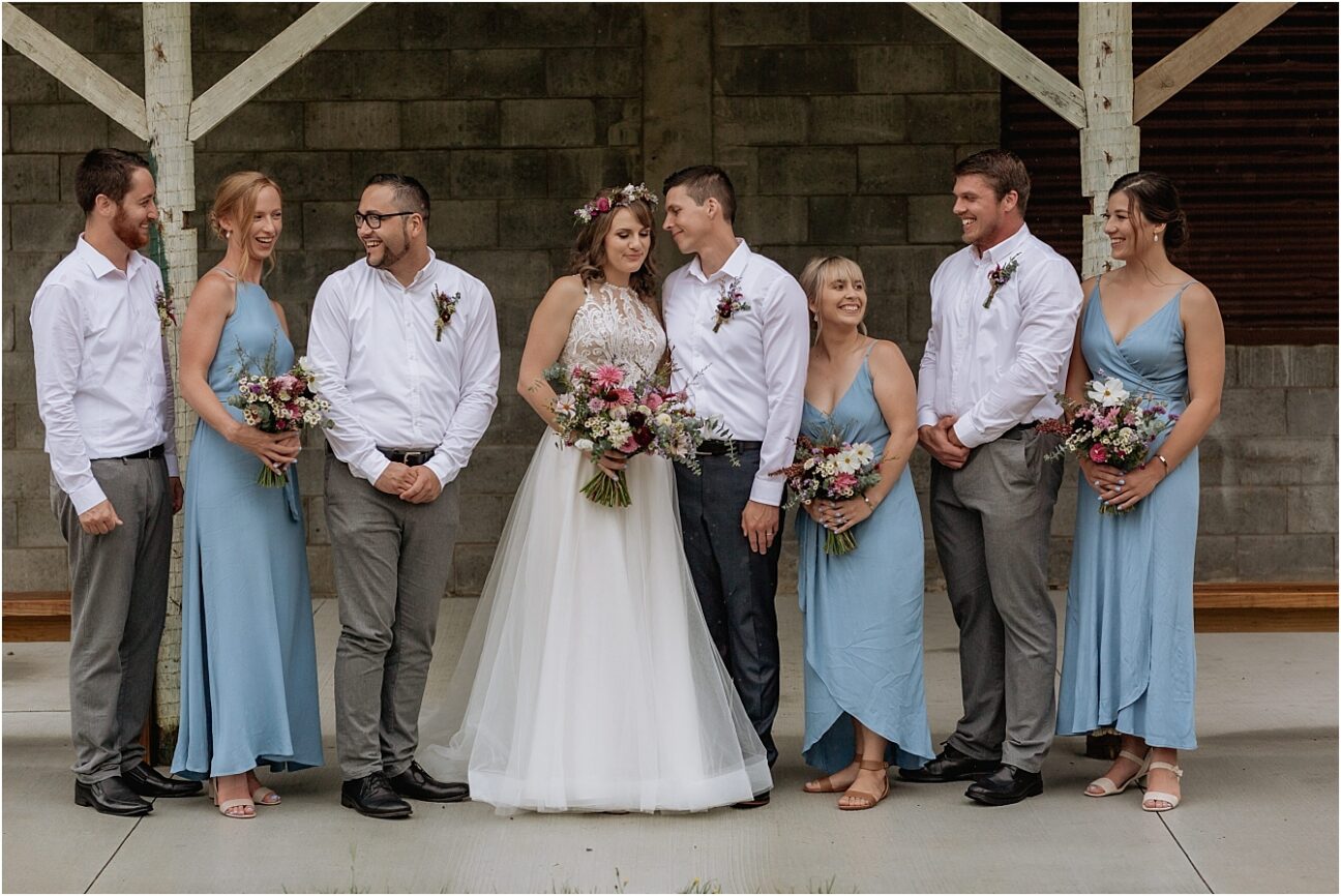 Powder blue wedding party
