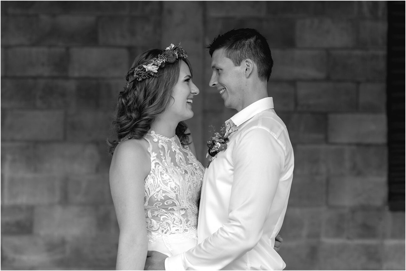 Black and white happy married couple