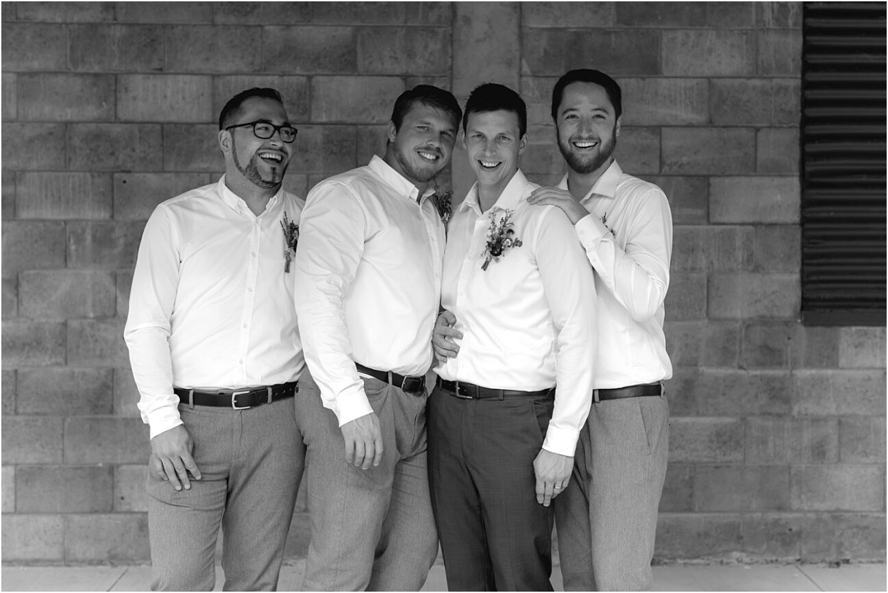 Groom with groomsmen