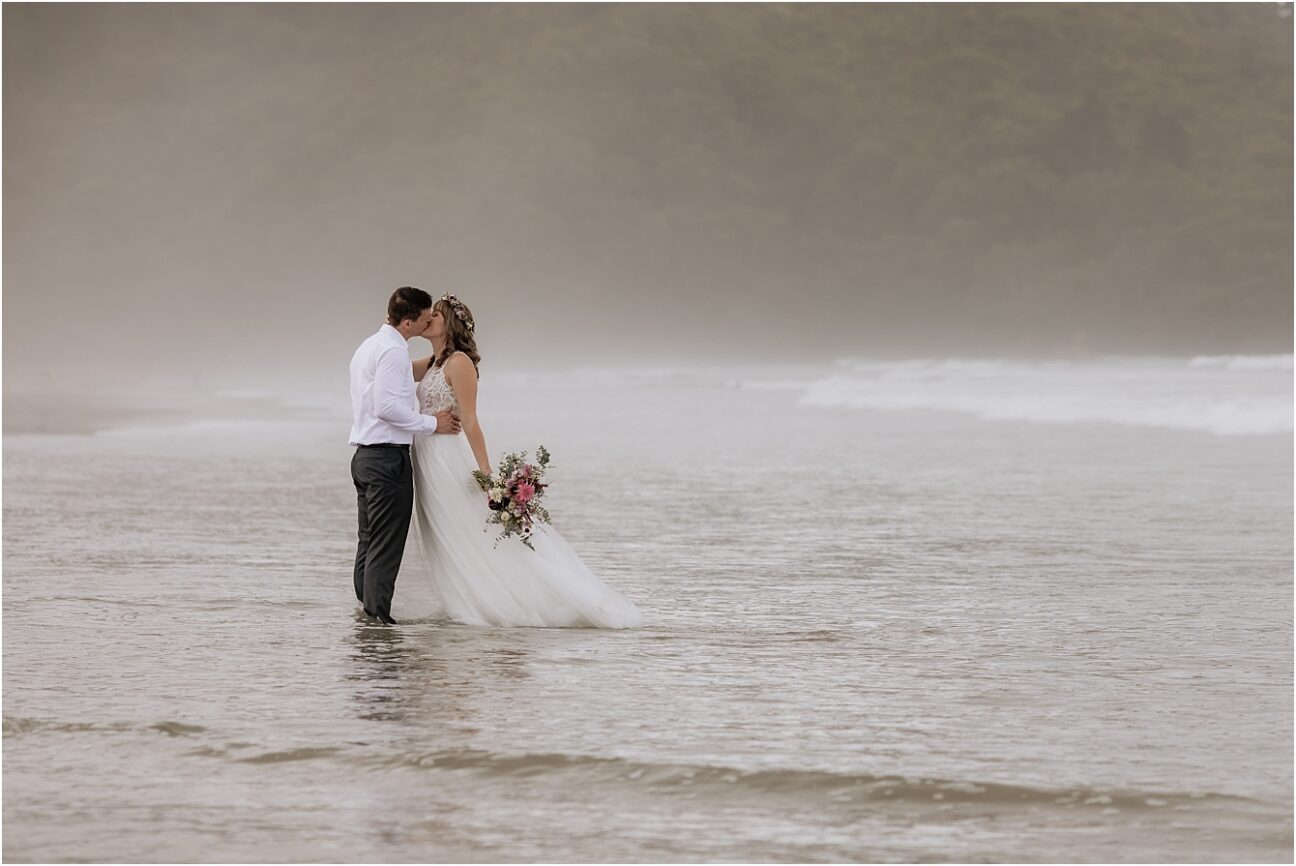 Beautiful wedding photography in the water