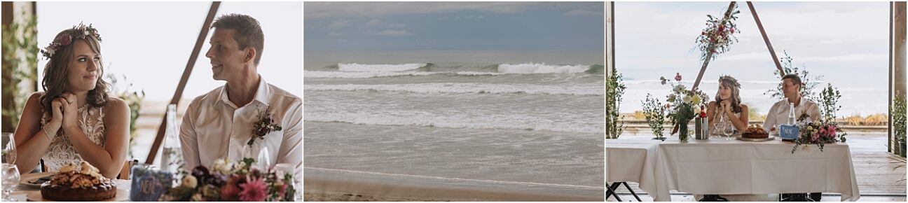 Waihi Beach waves and wedding reception