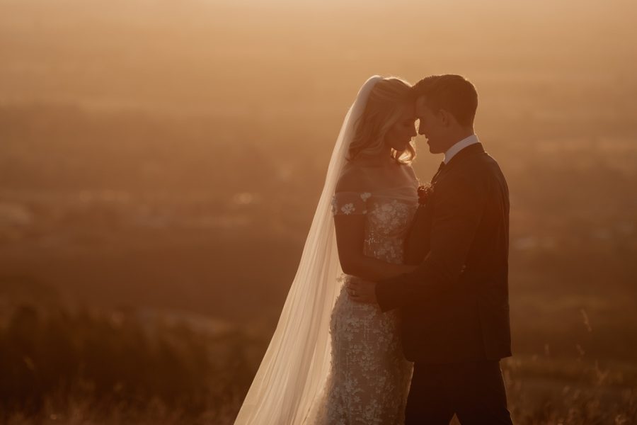 Special moment between bride and groom