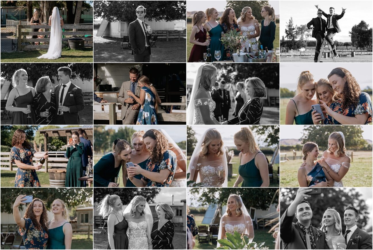 Natural candid moments of wedding guests