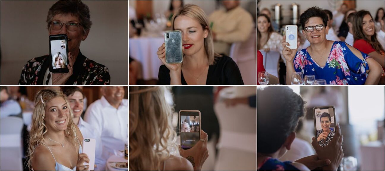 guests with cell phones