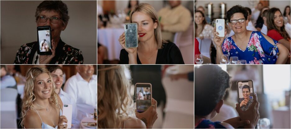 guests with cell phones