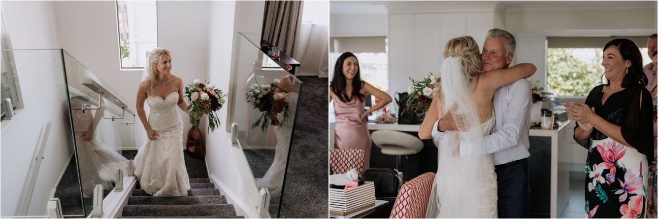 Bride reveal to father of the bride