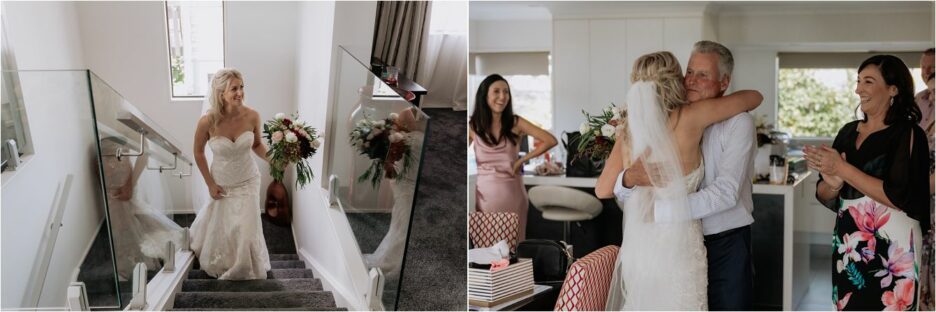 Bride reveal to father of the bride