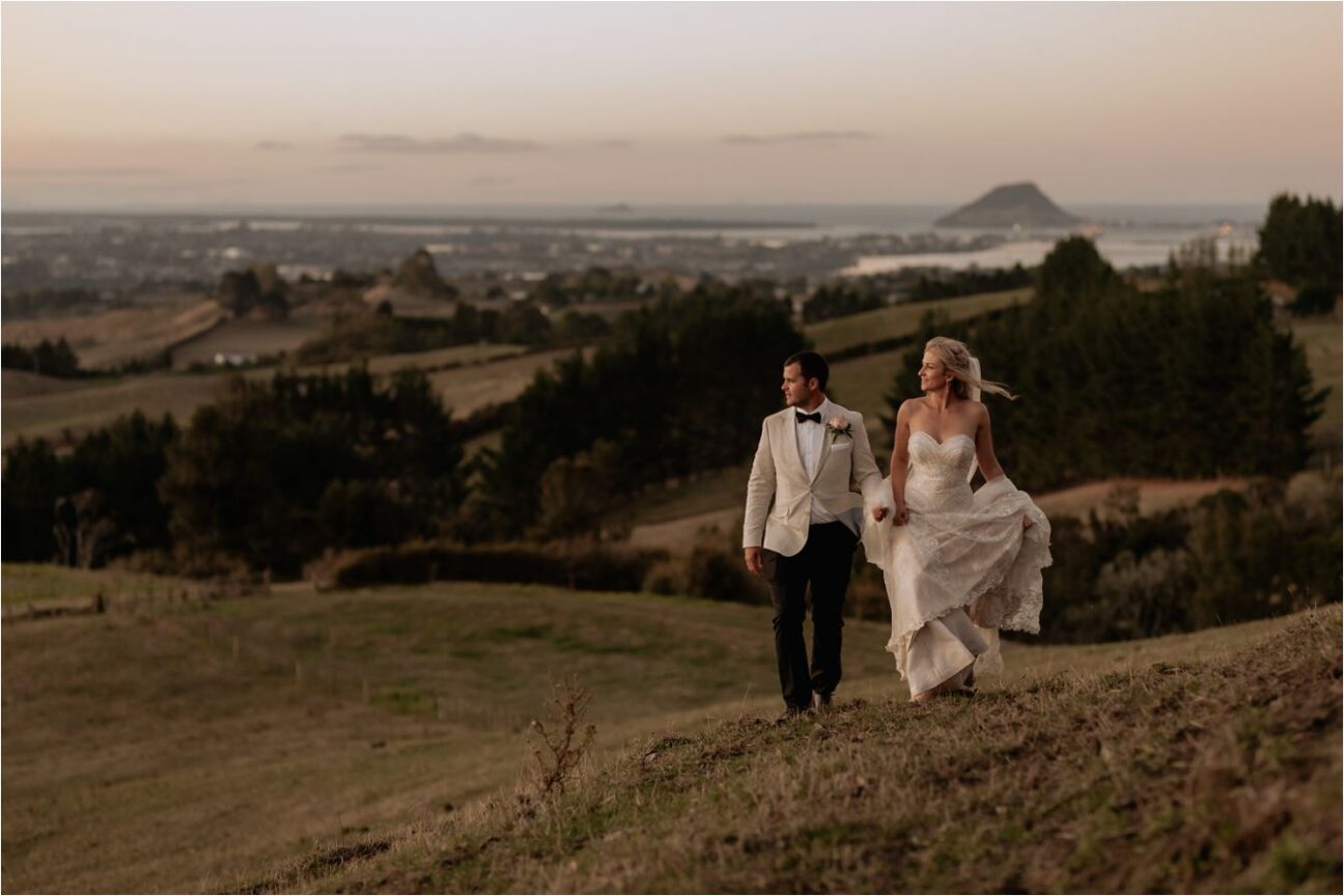 Country wedding Mount Maunganui views