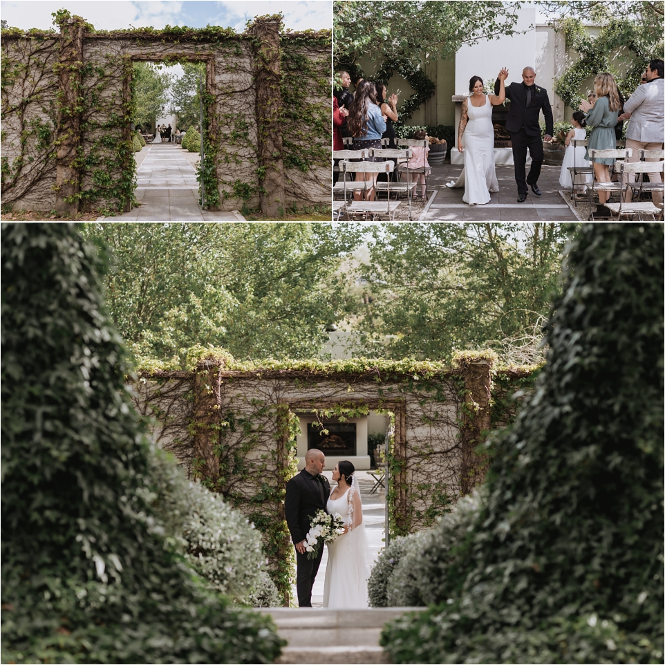 Tauranaga Ataahua Garden wedding venue bride and groom