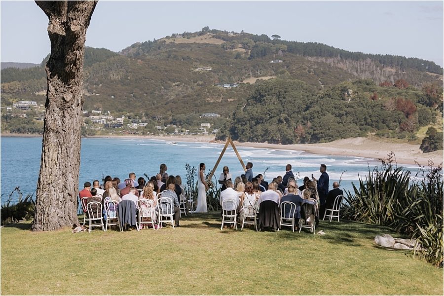 Orua Beach house ceremony scene