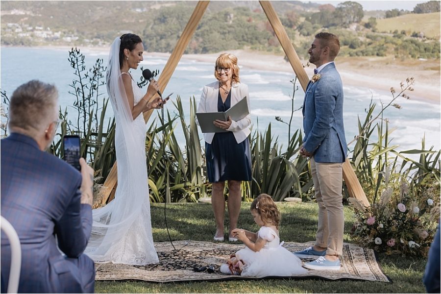 Vows at Orua beach house