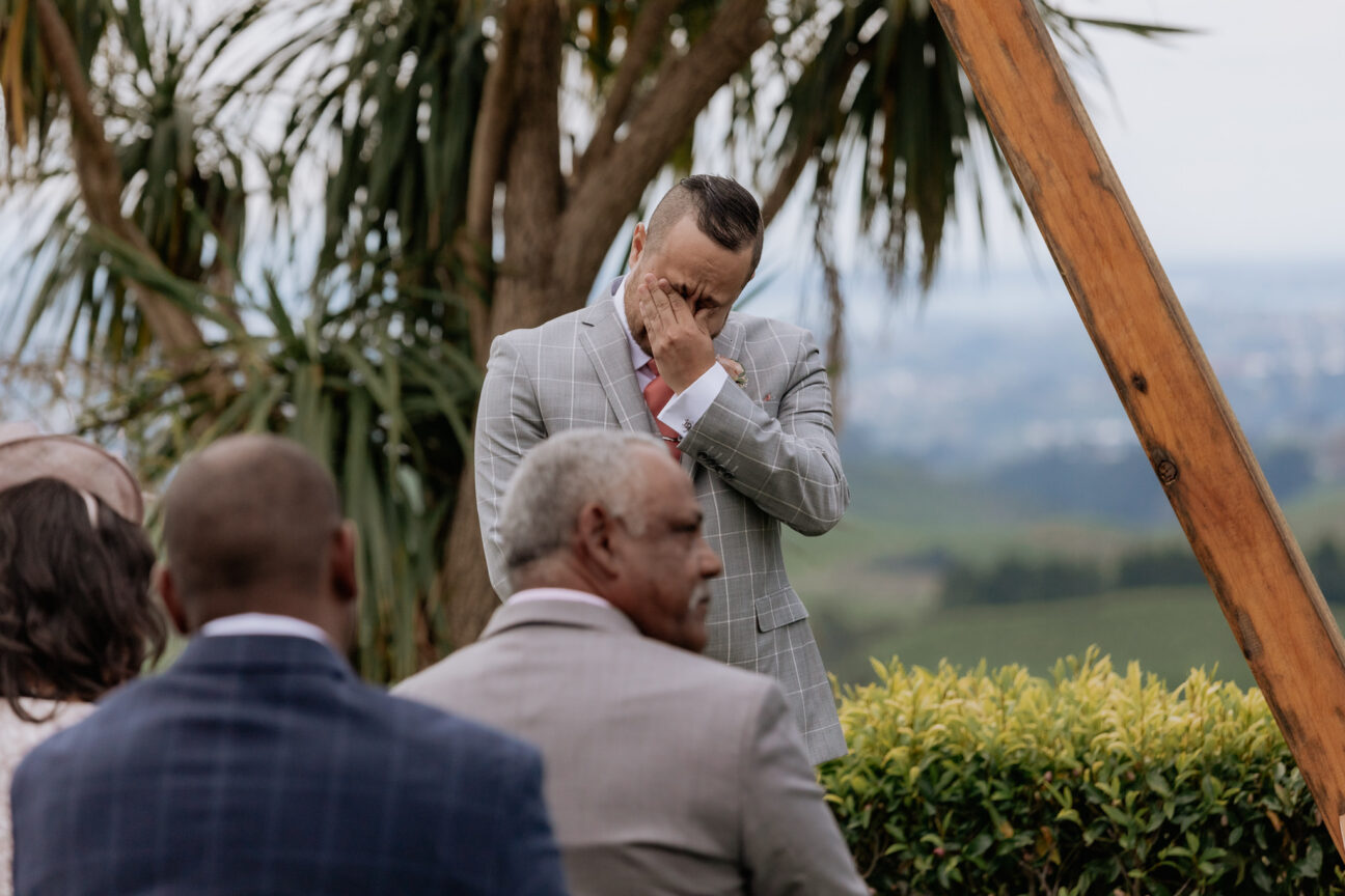 Crying emotional Groom