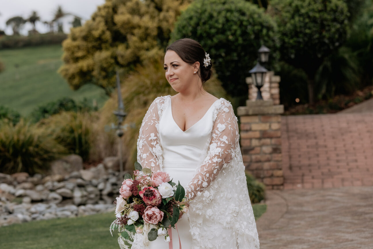 Bride walking the aisle emotional moment