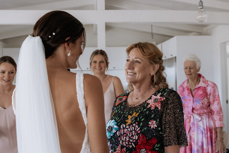 Special moment between bride and mother