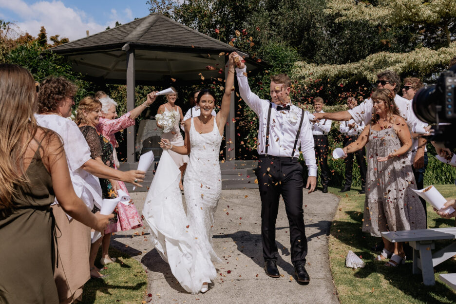 Confetti aisle walk