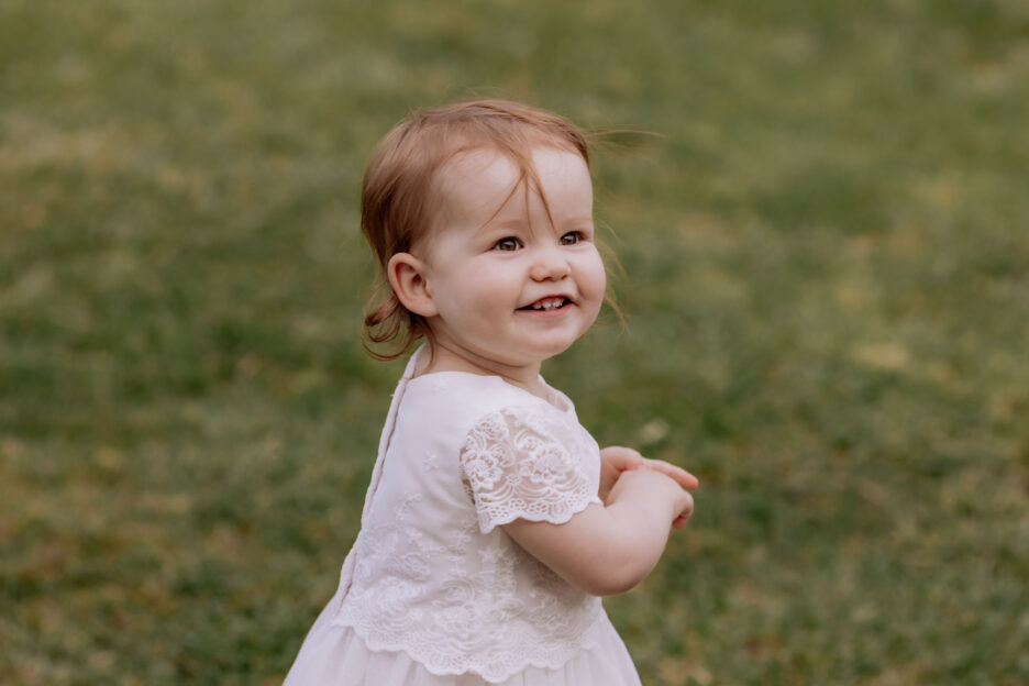 Cheeky flower girl