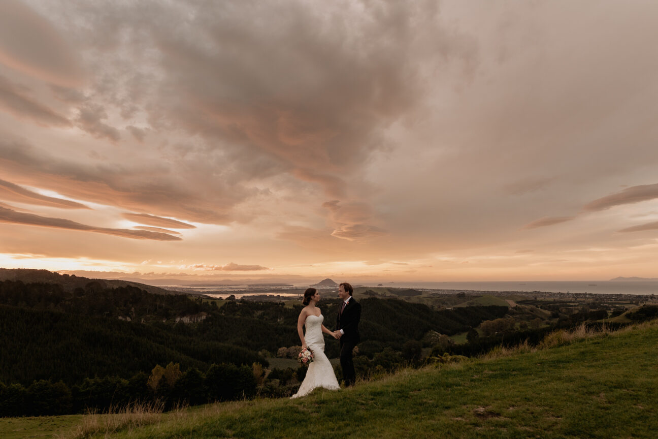 Mount Maunganui scenic wedding photo