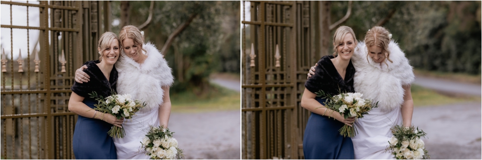 Happy moments with bride and bridesmaid