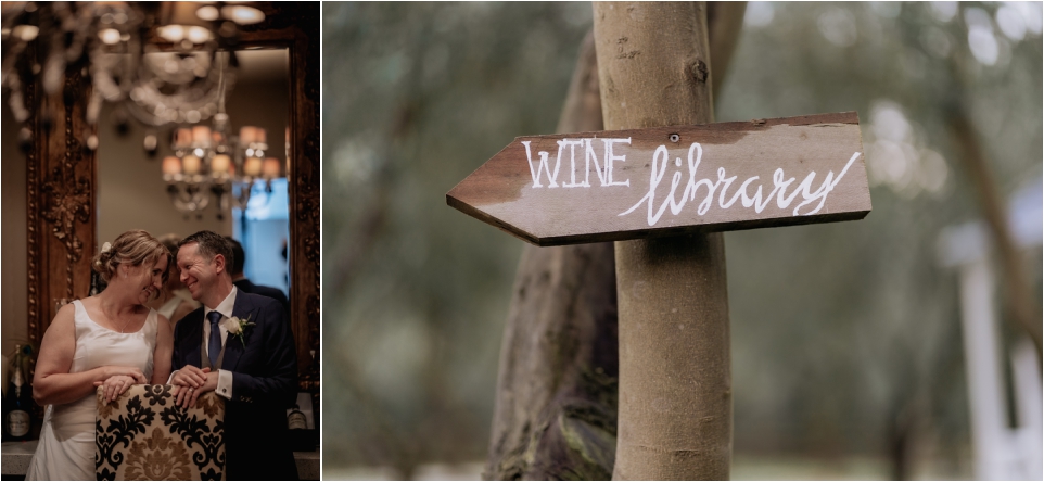 Wine library wedding photos Bracu estate