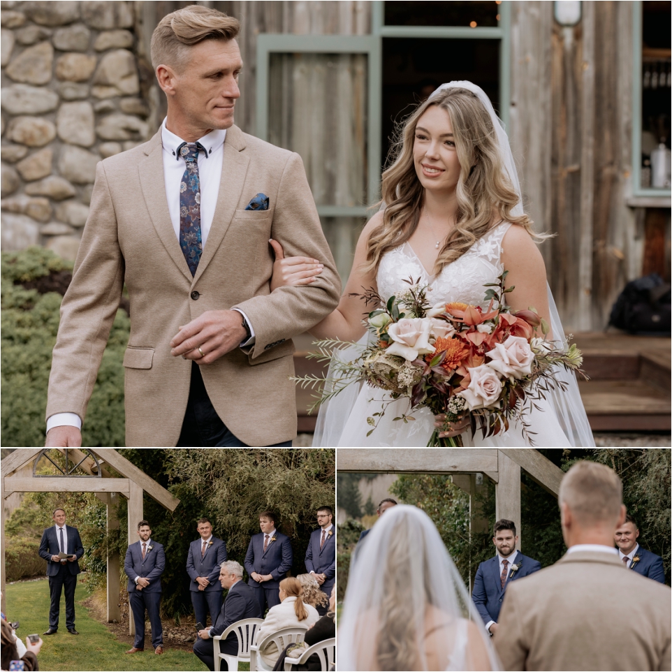 Walking up the aisle with Father of the bride