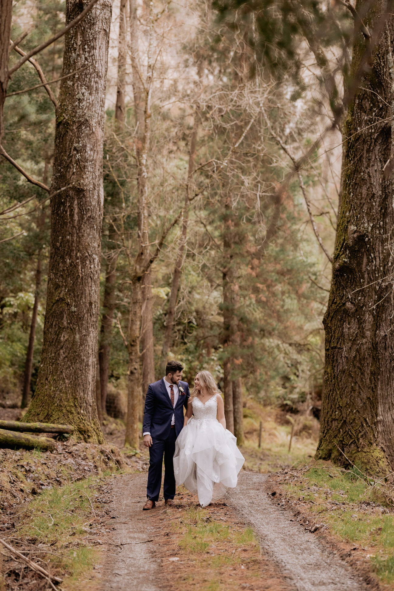 Walking through the forest at Makoura Lodge