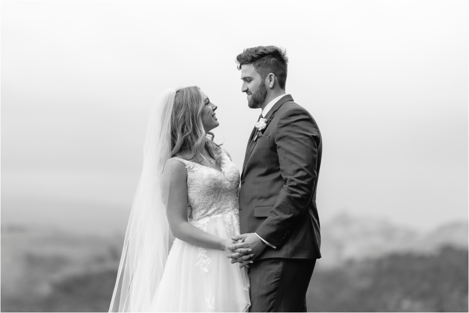 Wedding photos up in the hills at Makoura Lodge