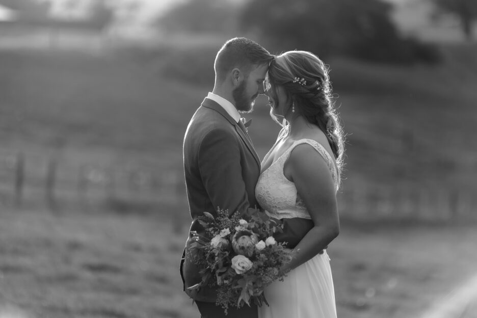 sunset time photography waikato country wedding