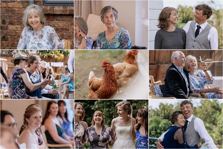 Candid wedding guest images