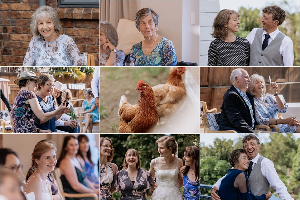 Candid wedding guest images