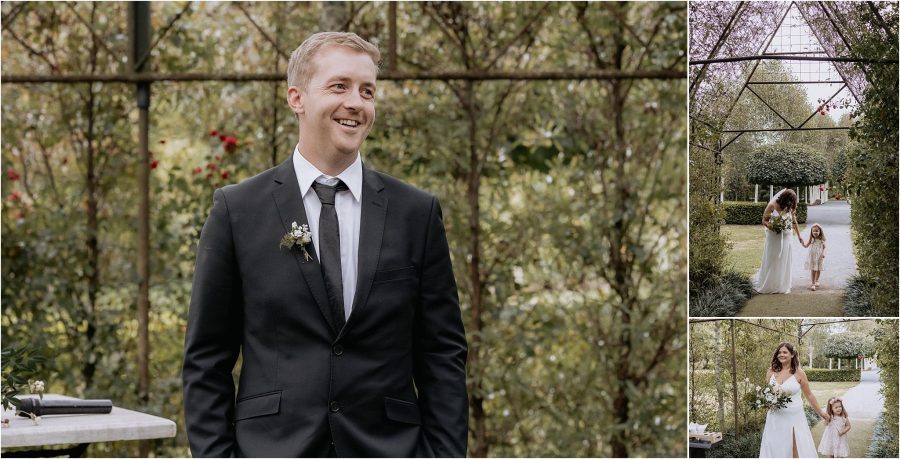 Groom waiting for bride Waikato wedding